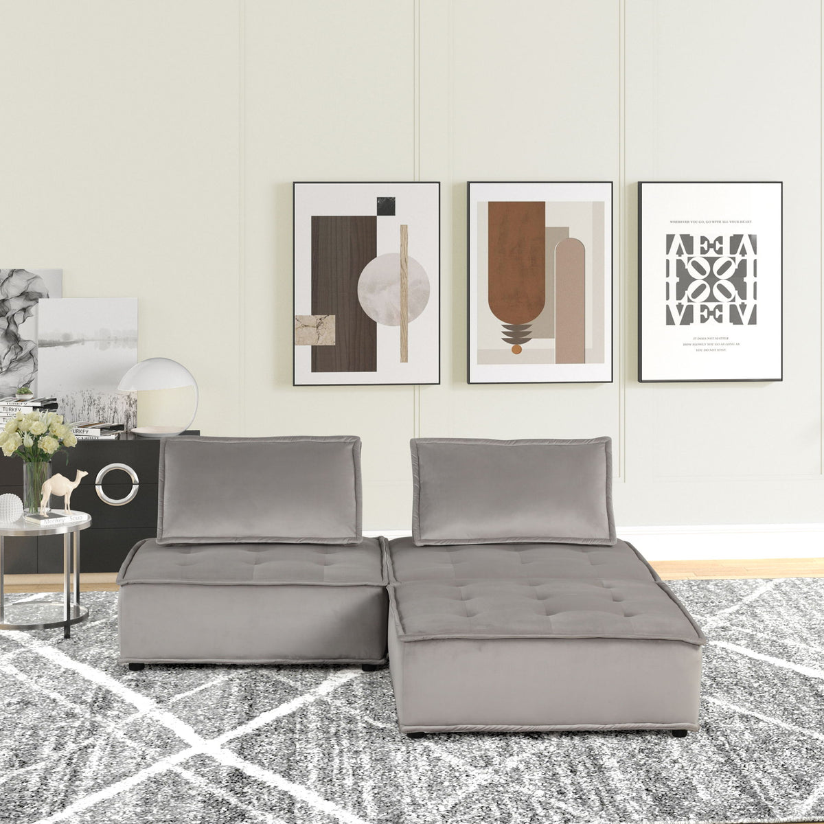 Anna - Stylish Sectional Sofa Ottoman