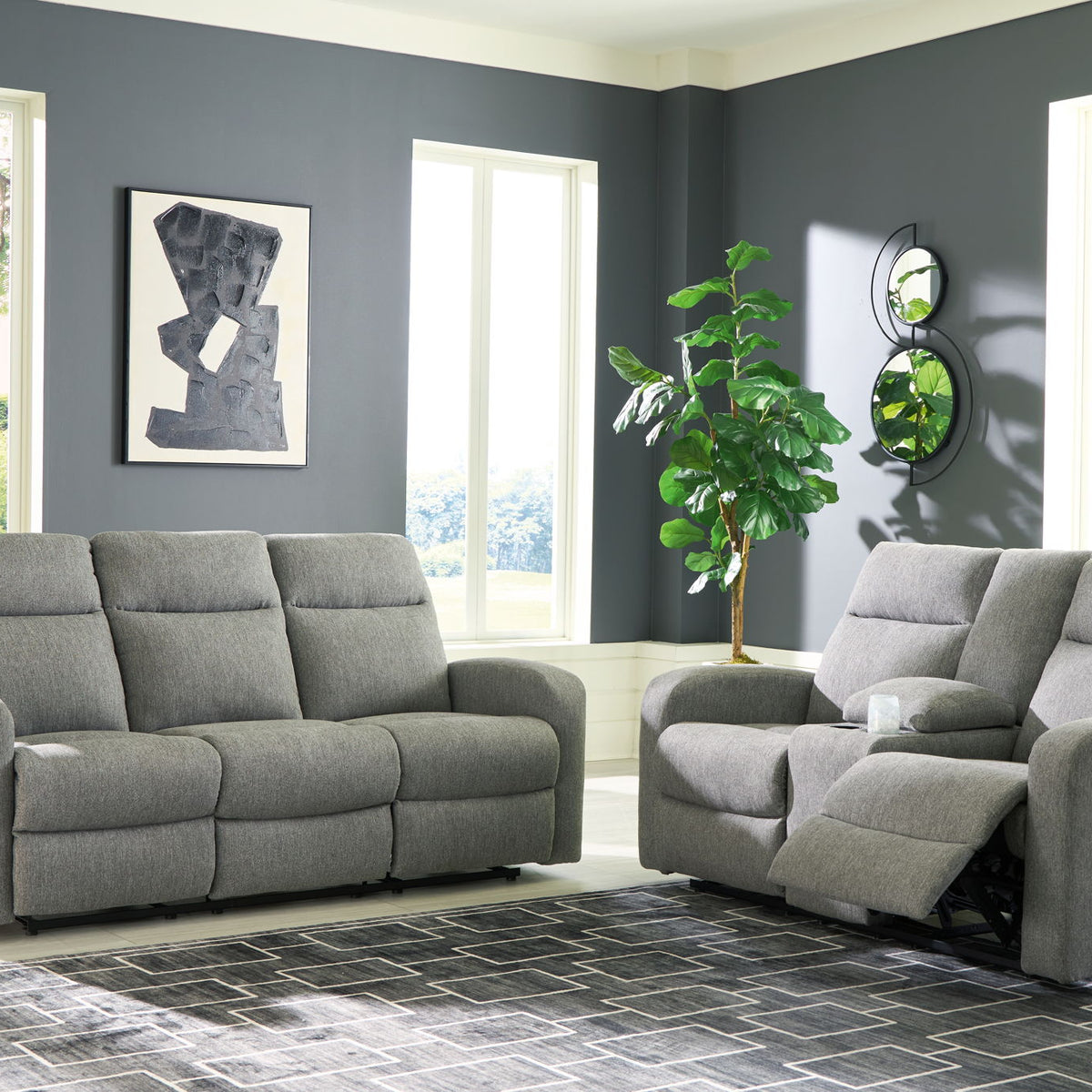 Gauntlet - 2 Pc. - Reclining Sofa And Loveseat - Sterling