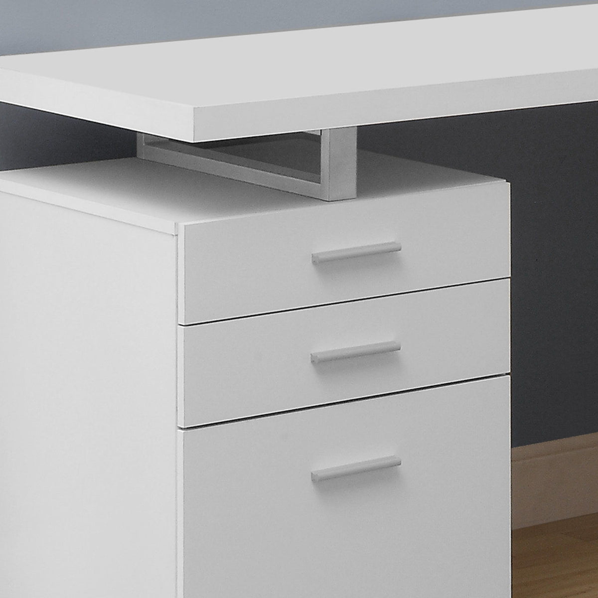 Computer Desk Left Right Set-Up Storage Drawers For Home Office