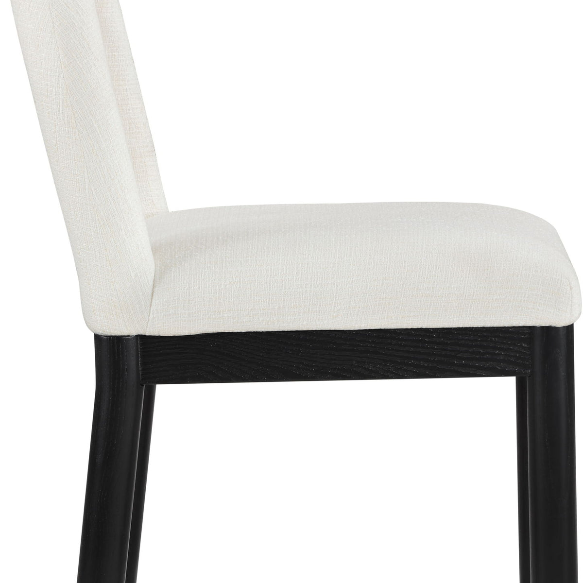 Conrad - Linen Dining Chair With Black Legs