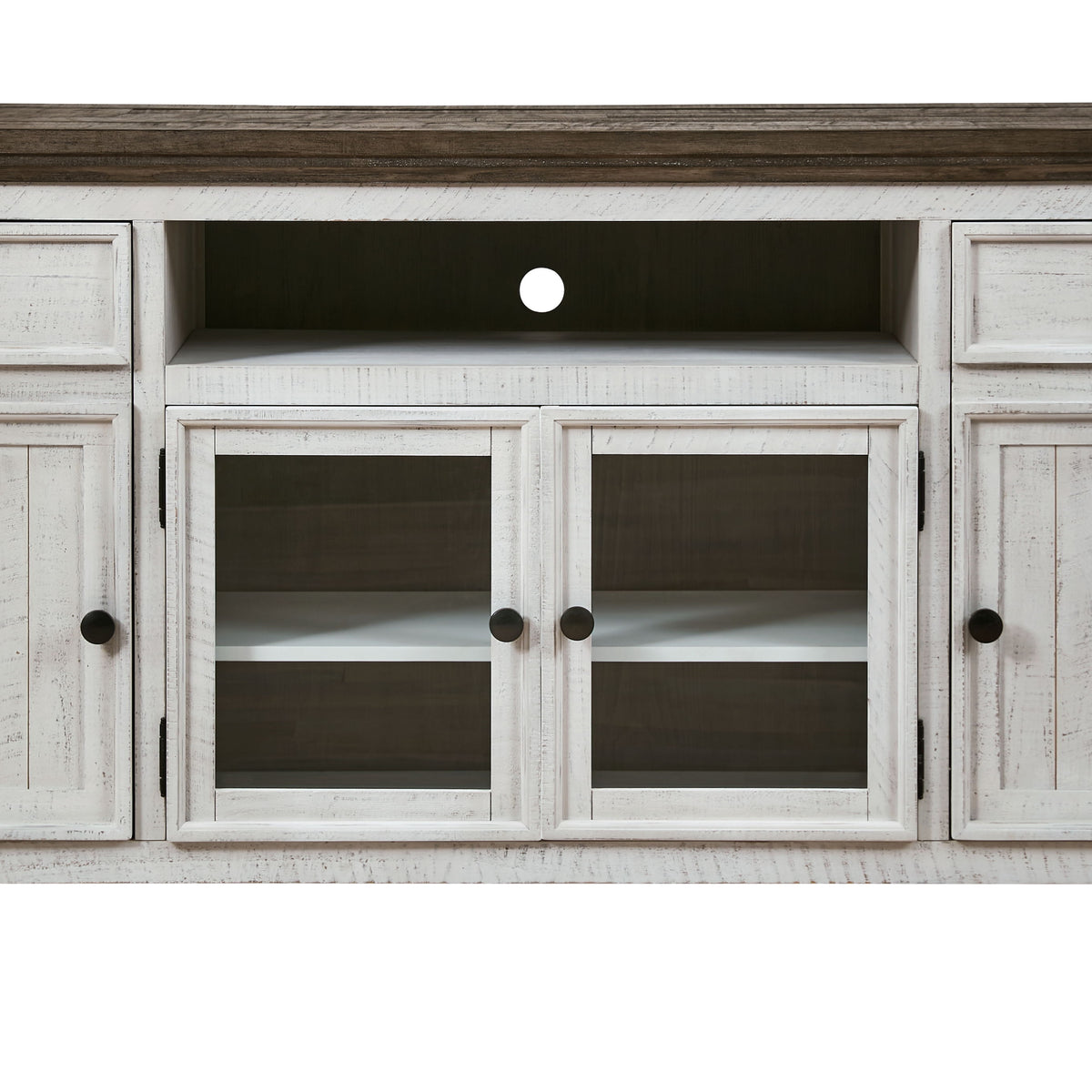 Havalance - Extra Large TV Stand - 4 Doors - Brown / Beige