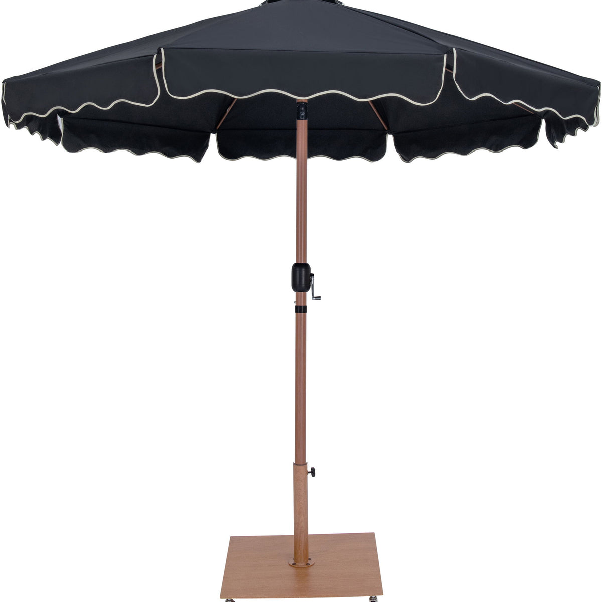 Amalfi - Aluminum Patio Umbrella - Light Brown Base / Light Brown Pole