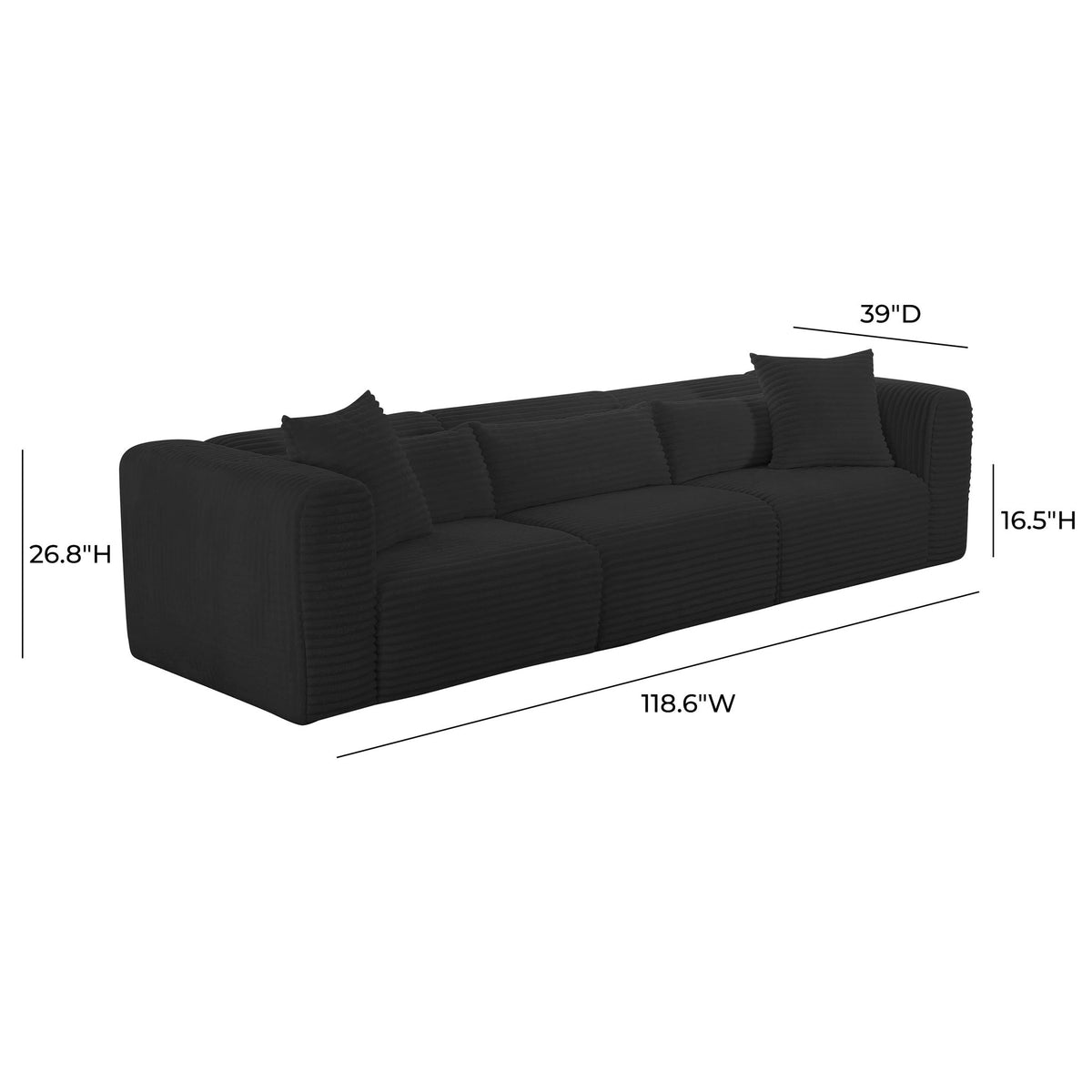 Tarra - Fluffy Oversized Corduroy Modular Sofa