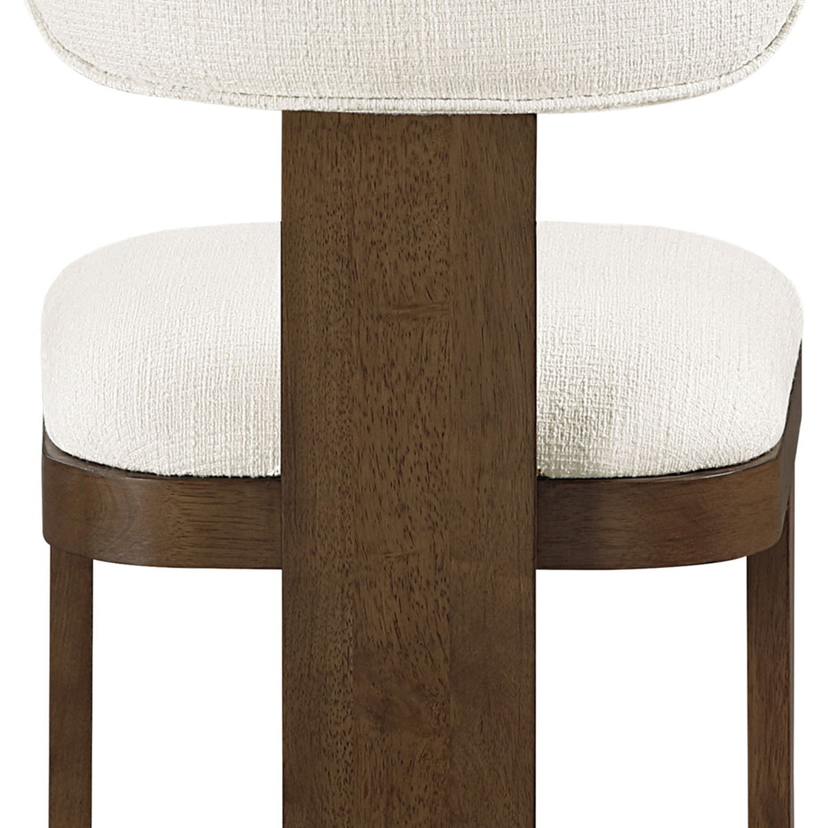 Timbra - Linen Textured Fabric Upholstered Dining Chair (Set of 2) - Walnut Base