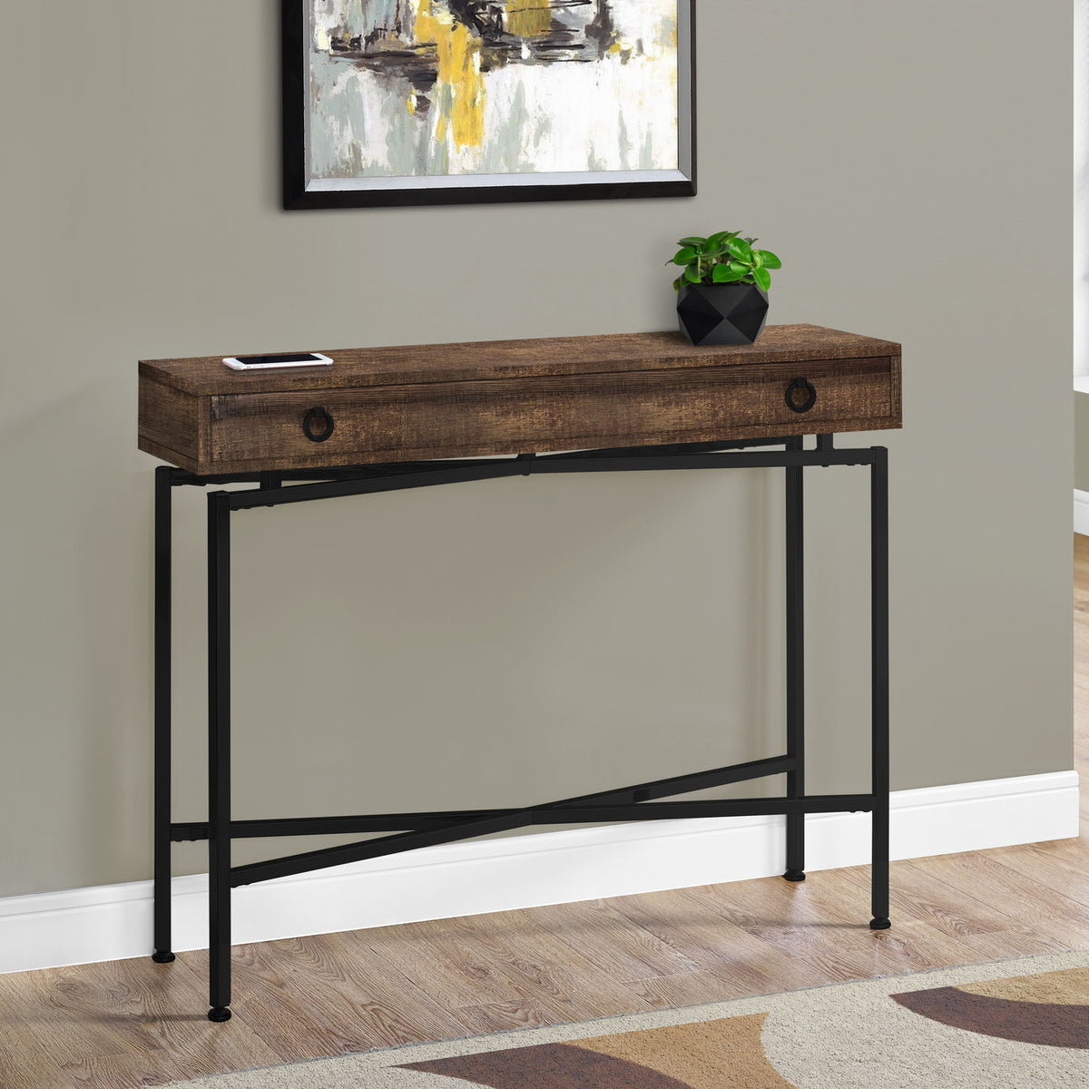Accent Console Table For Entryway, Functional Storage Drawer