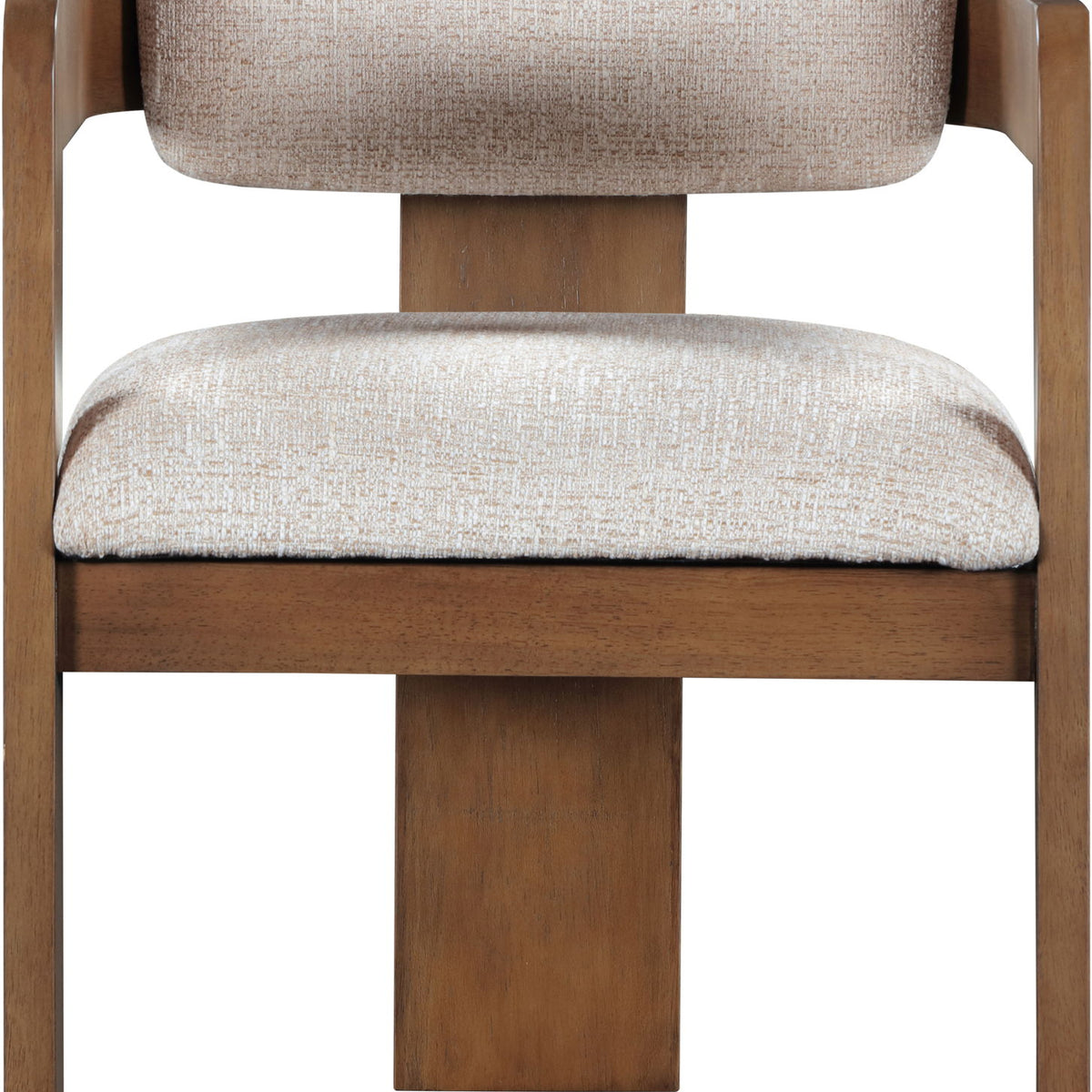 Sacha - Linen Dining Chair With Brown Base (Set of 2)