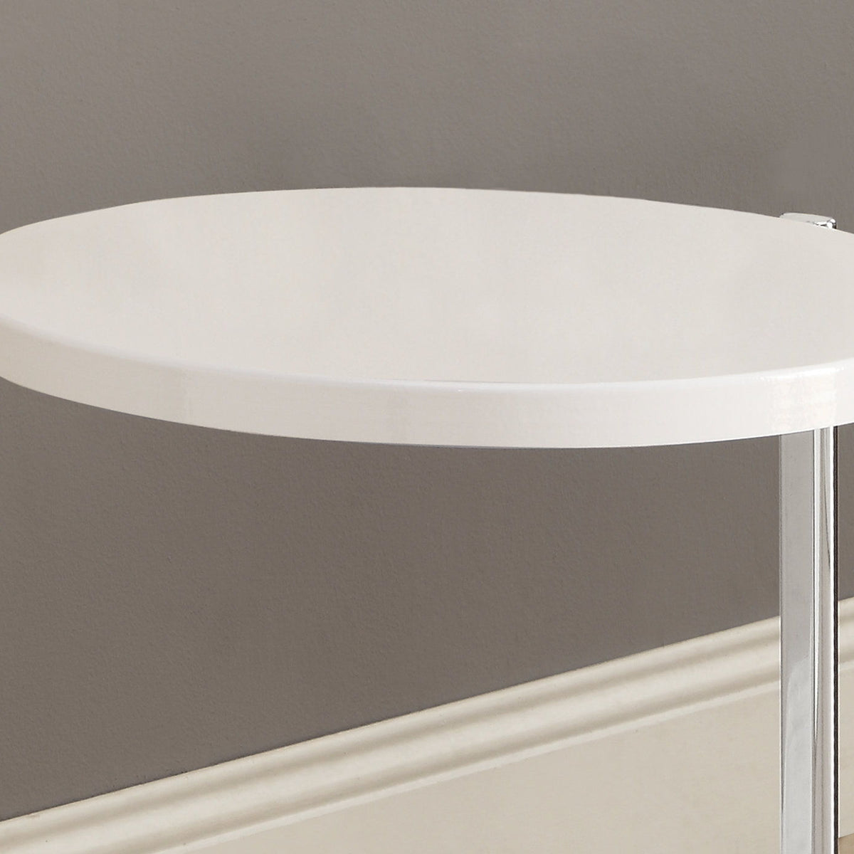 Accent Table Round For Living Room - White
