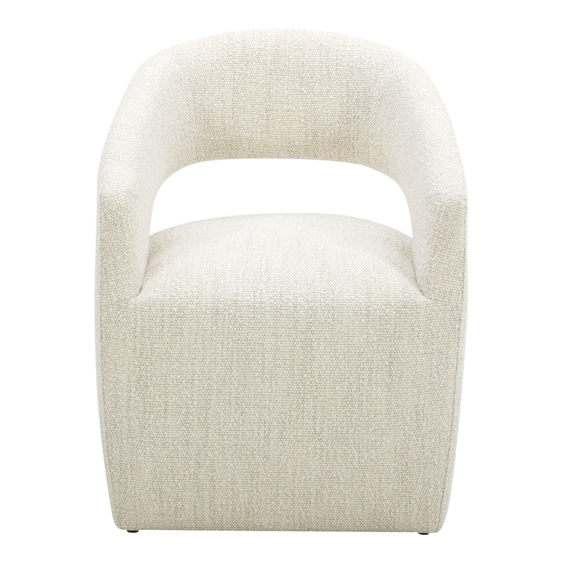 Barrow - Rolling Dining Chair - White Mist