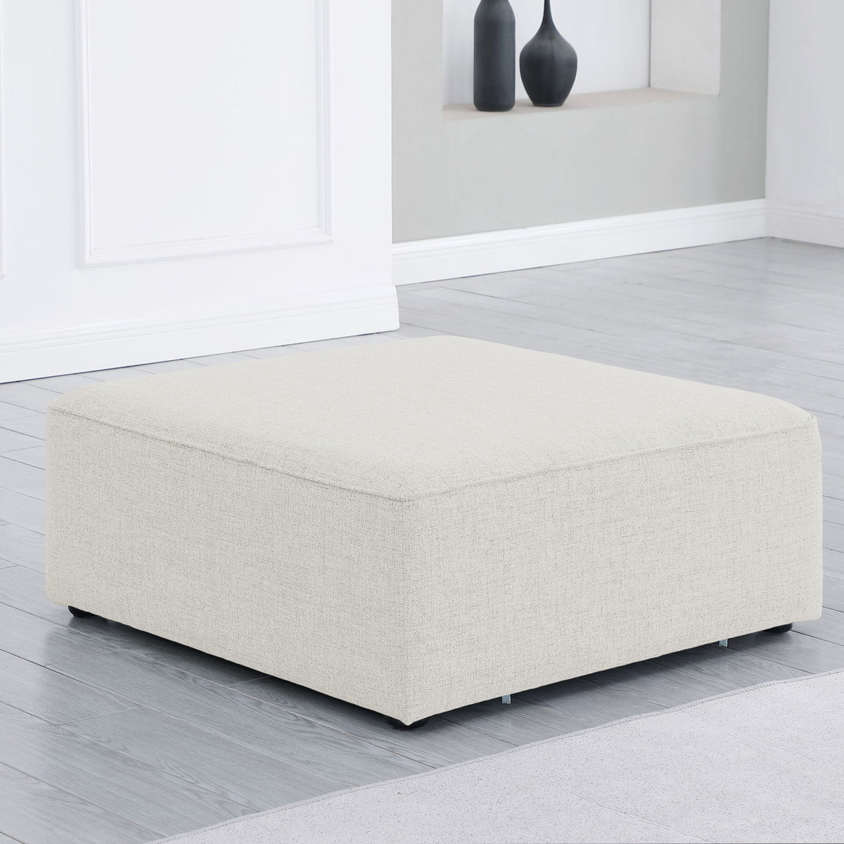 Cube - Linen Ottoman