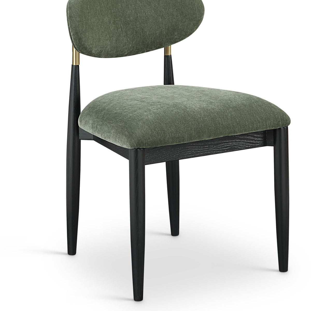 Riccio - Fabric Dining Side Chair (Set of 2) - Black And Gold Frame