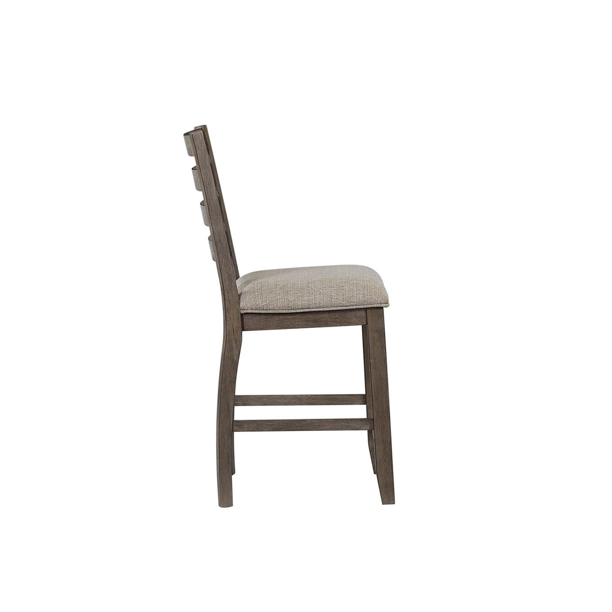 Counter Side Dining Stool With Ladder Back (Set of 2) - Gray