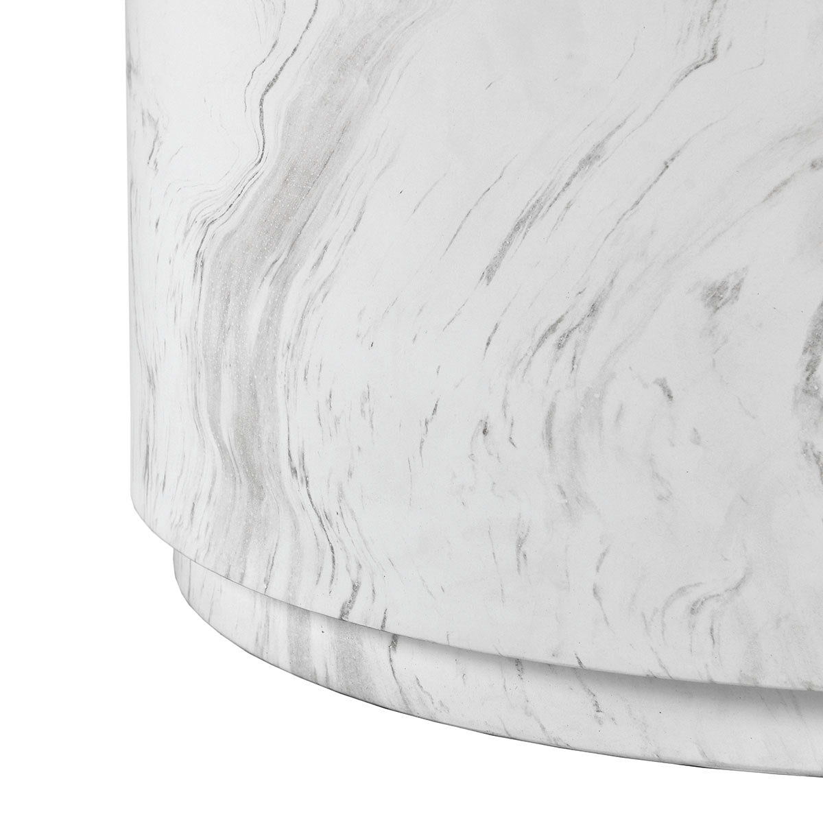 Arlette - Outdoor Round Coffee Table - White