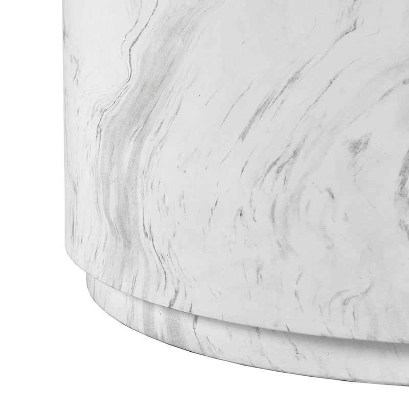 Arlette - Outdoor Round Coffee Table - White