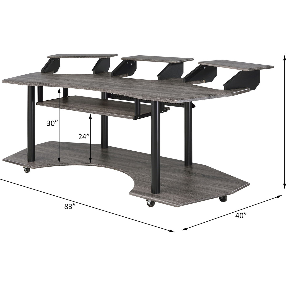 Eleazar - Music Recording Studio Desk - Wood