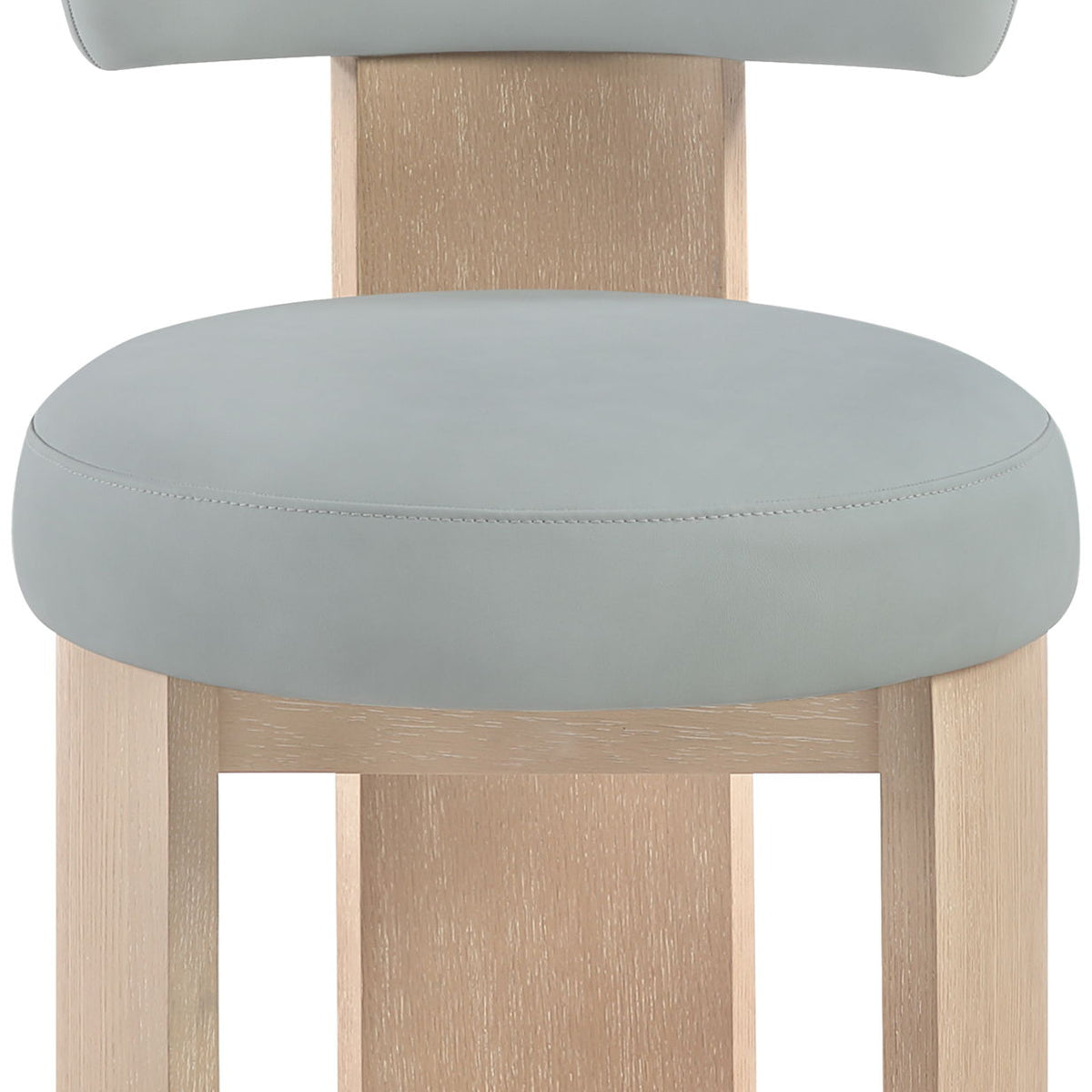 Atelier - Vegan Leather Upholstered Dining Chair (Set of 2) - Painted Natural Frame