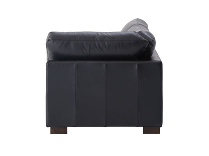 Geralyn - Leather Sectional Sofa With 2 Matching Color Toss Pillows - Black