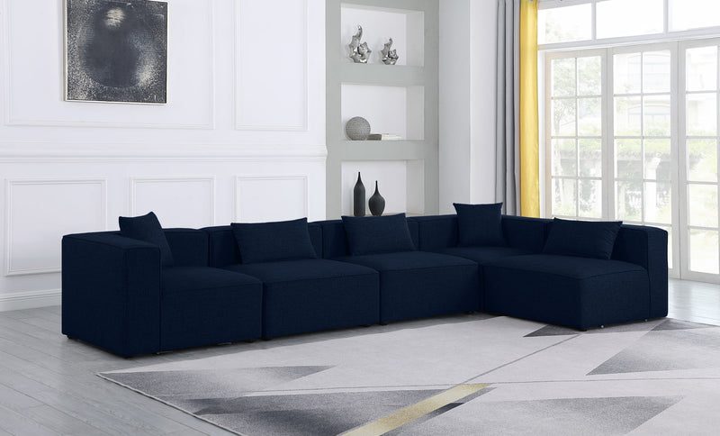 Cube - Linen 5 Piece Modular Sectional