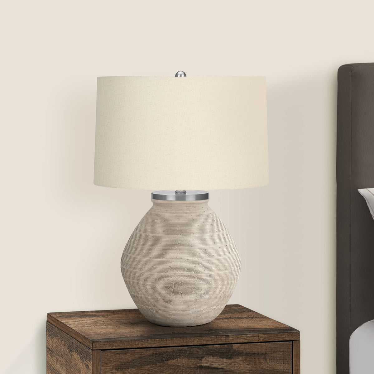 Lighting, Table Lamp, Concrete, Resin, Contemporary - Cream