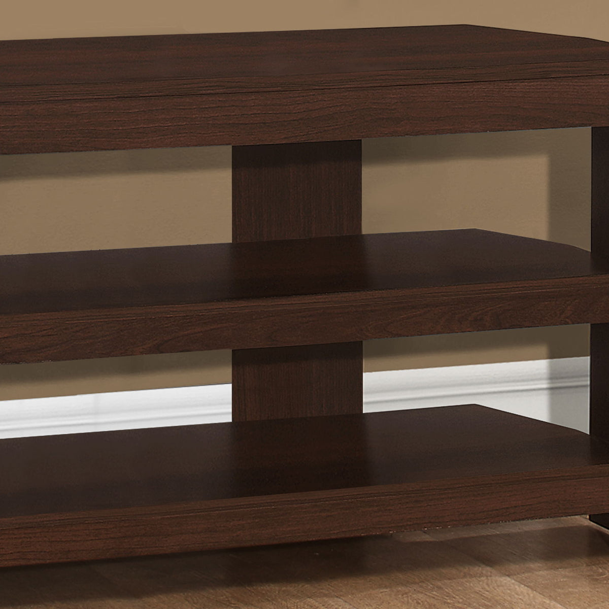 TV Stand, Console, Media Entertainment Center, Storage Shelves, Contemporary & Modern - Cherry