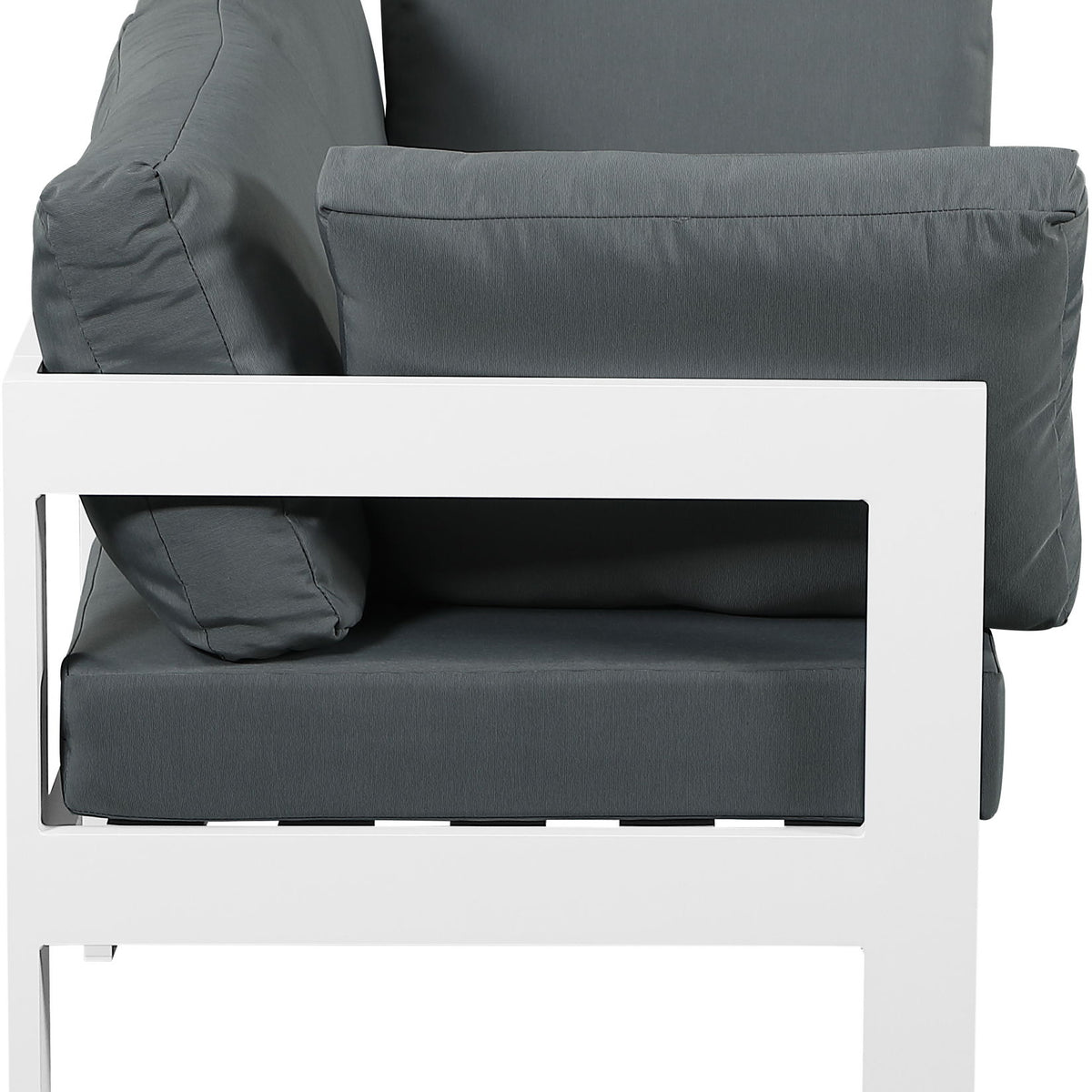 Nizuc - Outdoor Patio 2 Seat Modular Sofa With White Frame