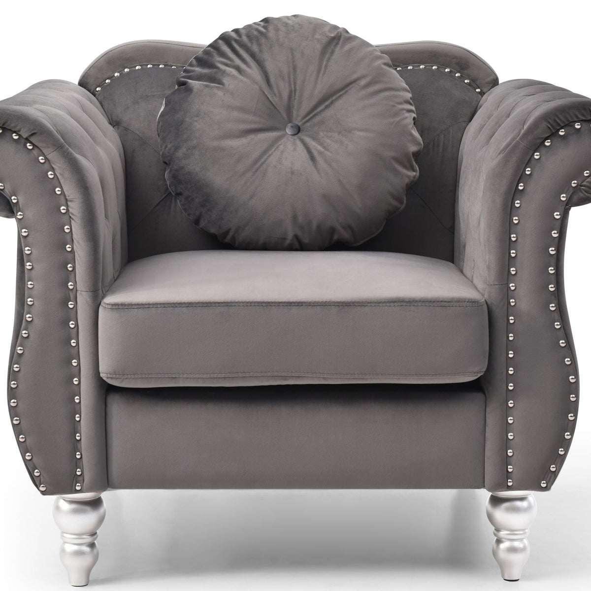 Chic Transitional Flared Arm Chair