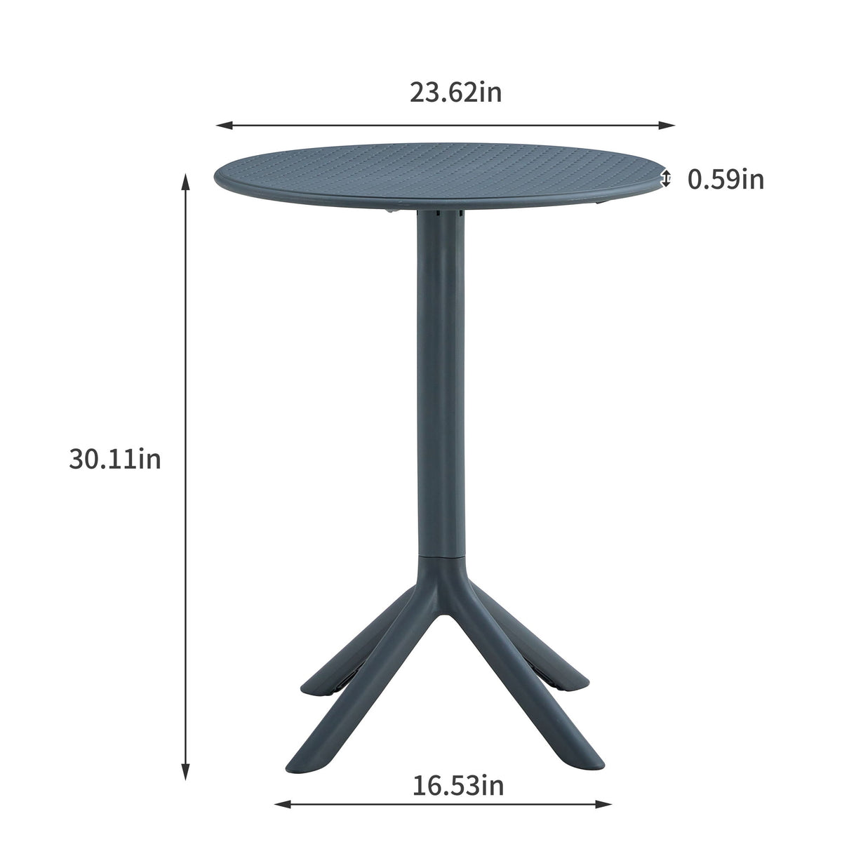 3 Piece Plastic Arm Chair Bistro Grs Premium Ocean Plastic