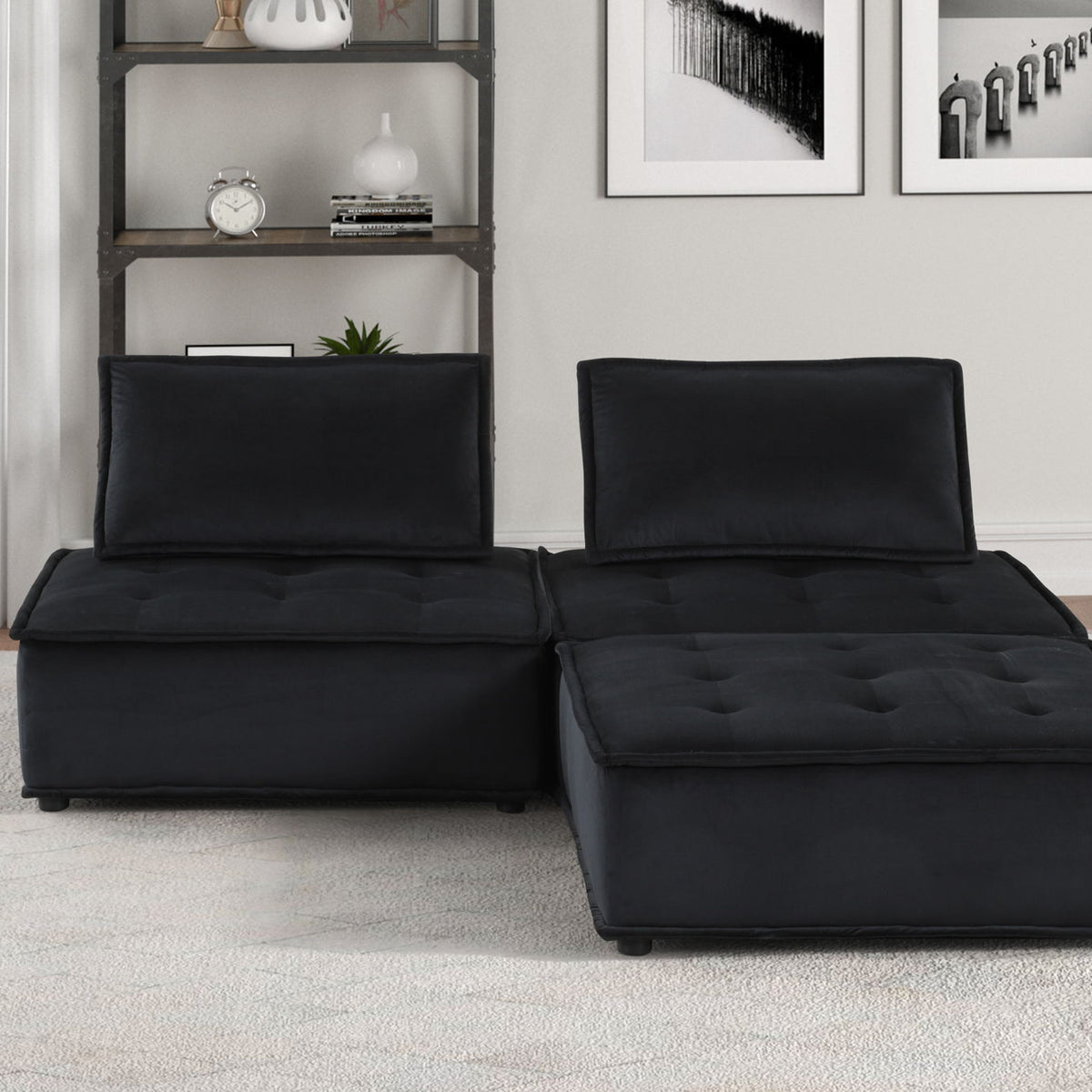 Anna - Stylish Sectional Sofa Ottoman