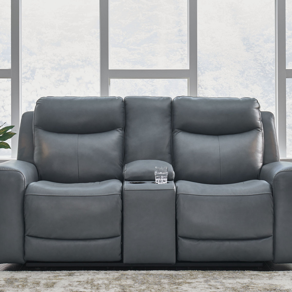 Mindanao - Power Reclining Loveseat With Console /Adj Hdrst