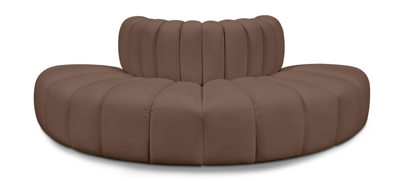 Arc - Faux Leather 4 Piece Modular Sofa