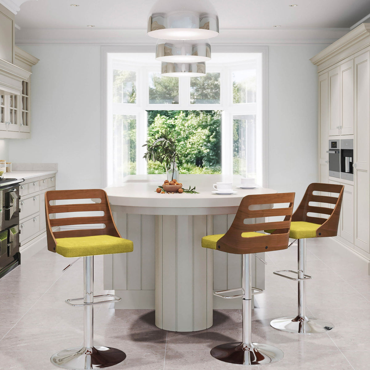 Trevi - Mid Century Modern Adjustable Barstool With Swivel