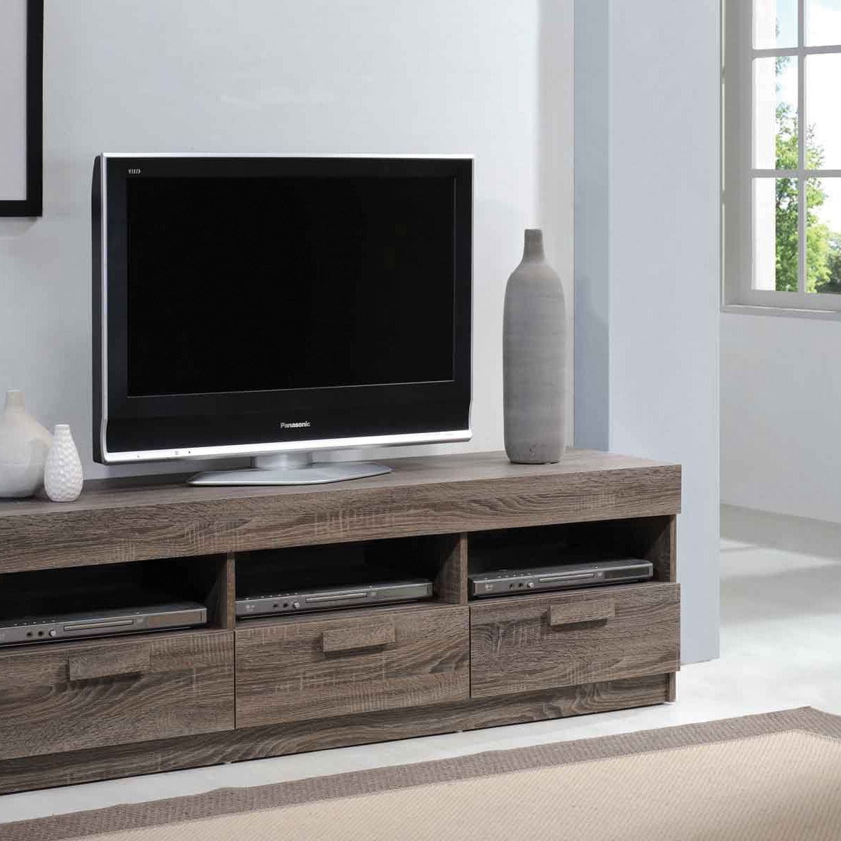Alvin - TV Stand - Rustic Oak