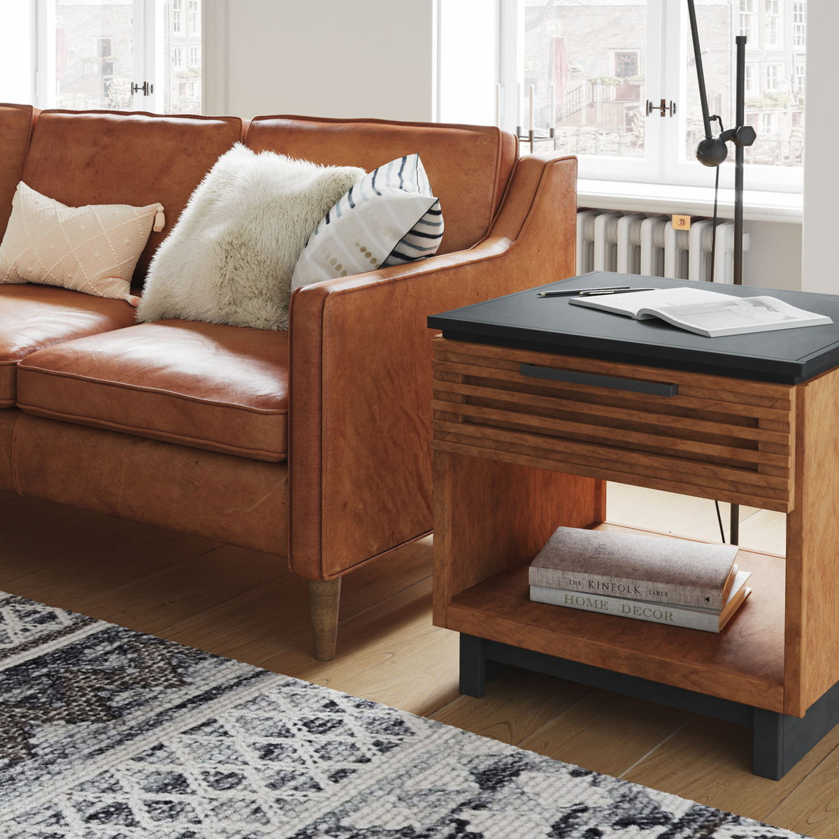 Graceland - Side Table, Fully Assembled - Black, Bourbon