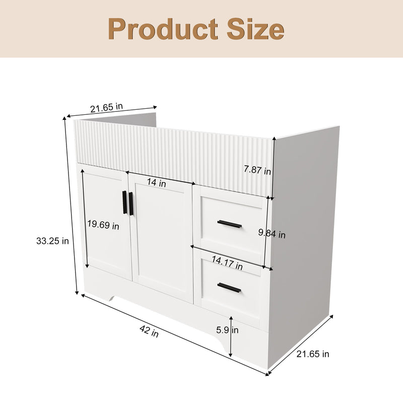 White bathroom vanity dimensions diagram with width and height labels