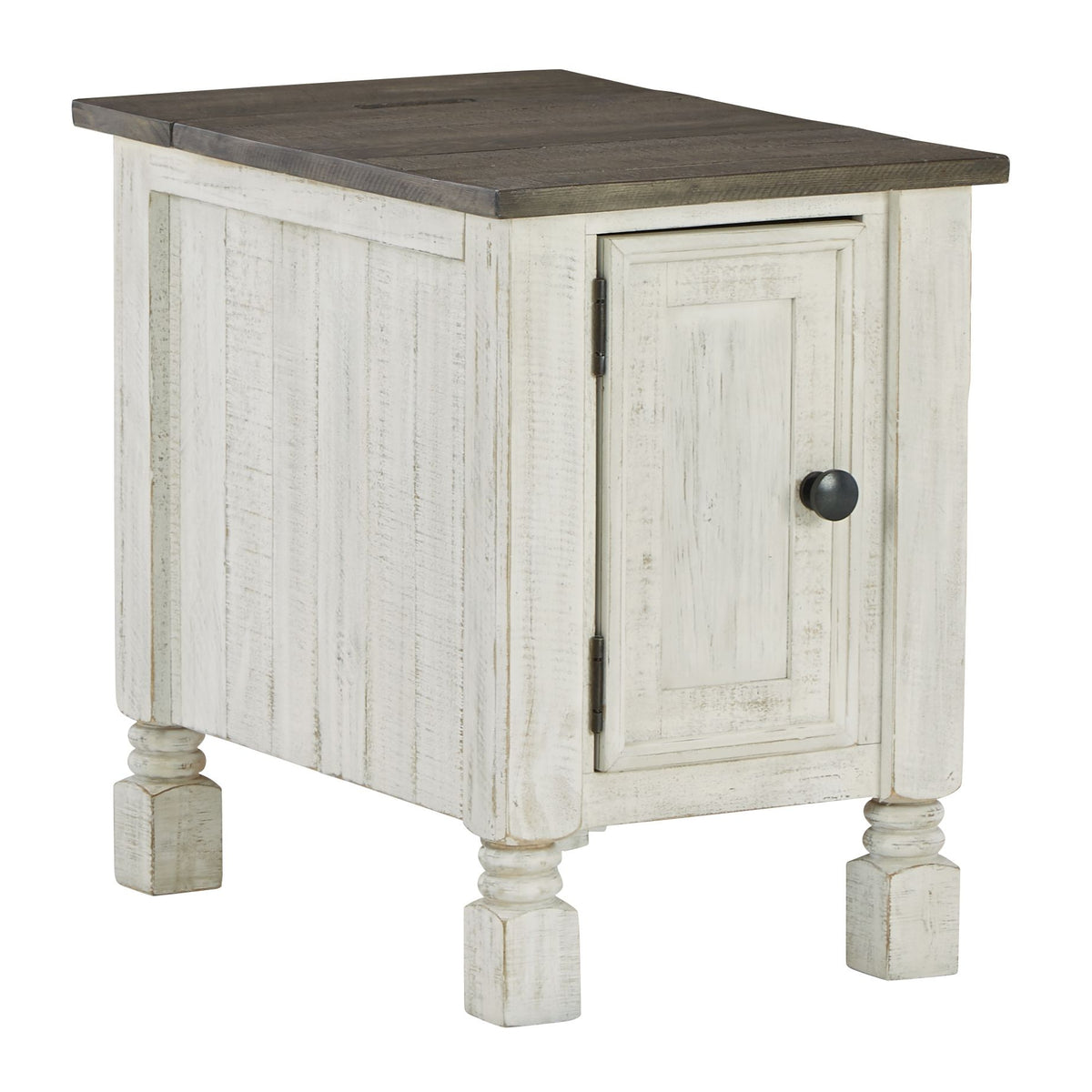 Havalance - White / Gray - Chair Side End Table