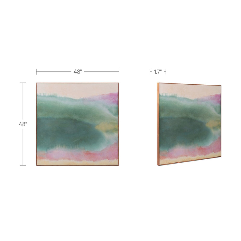 Lotus - Framed Painting - Multicolor