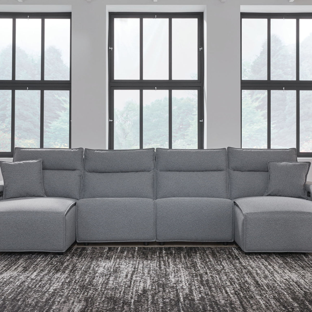 ModMax II - Salt And Pepper - Reclining Sectional