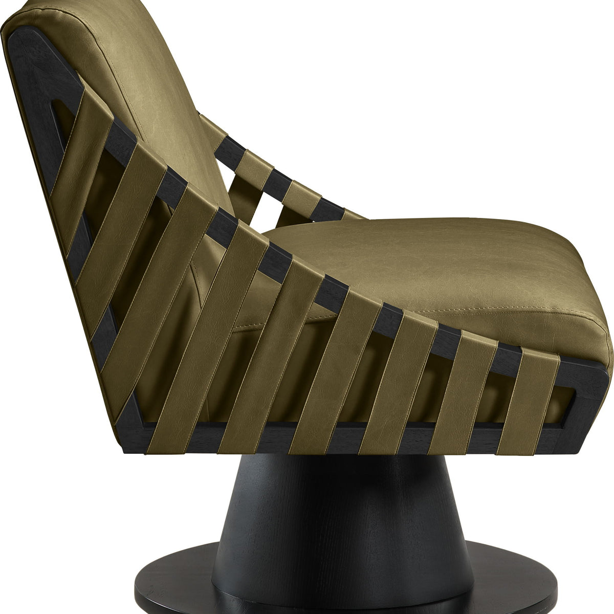 Millwin - Swivel Accent Chair With Black Base