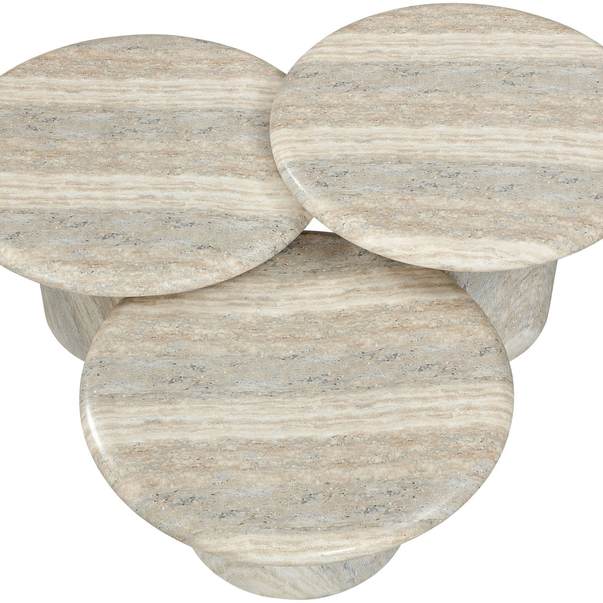 Emara - 3 Piece Concrete And Fiberglass Indoor / Outdoor Coffee Table