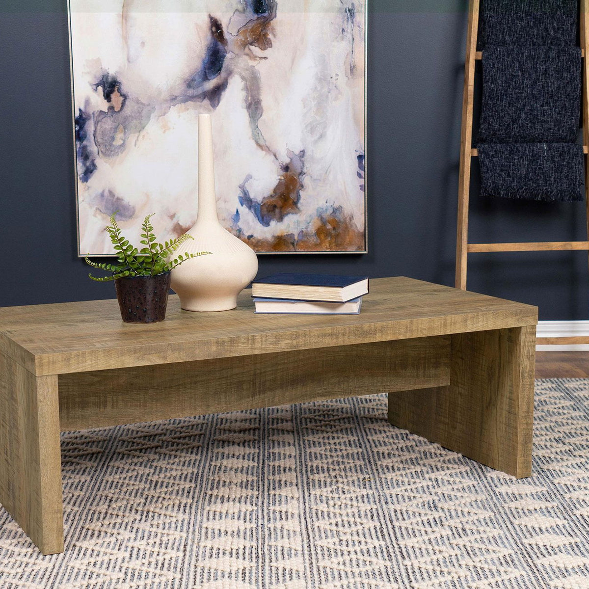 Lynette Rectangular Engineered Wood Coffee Table Mango