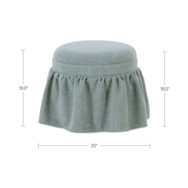 Heidi - Storage Ottoman - Light Blue