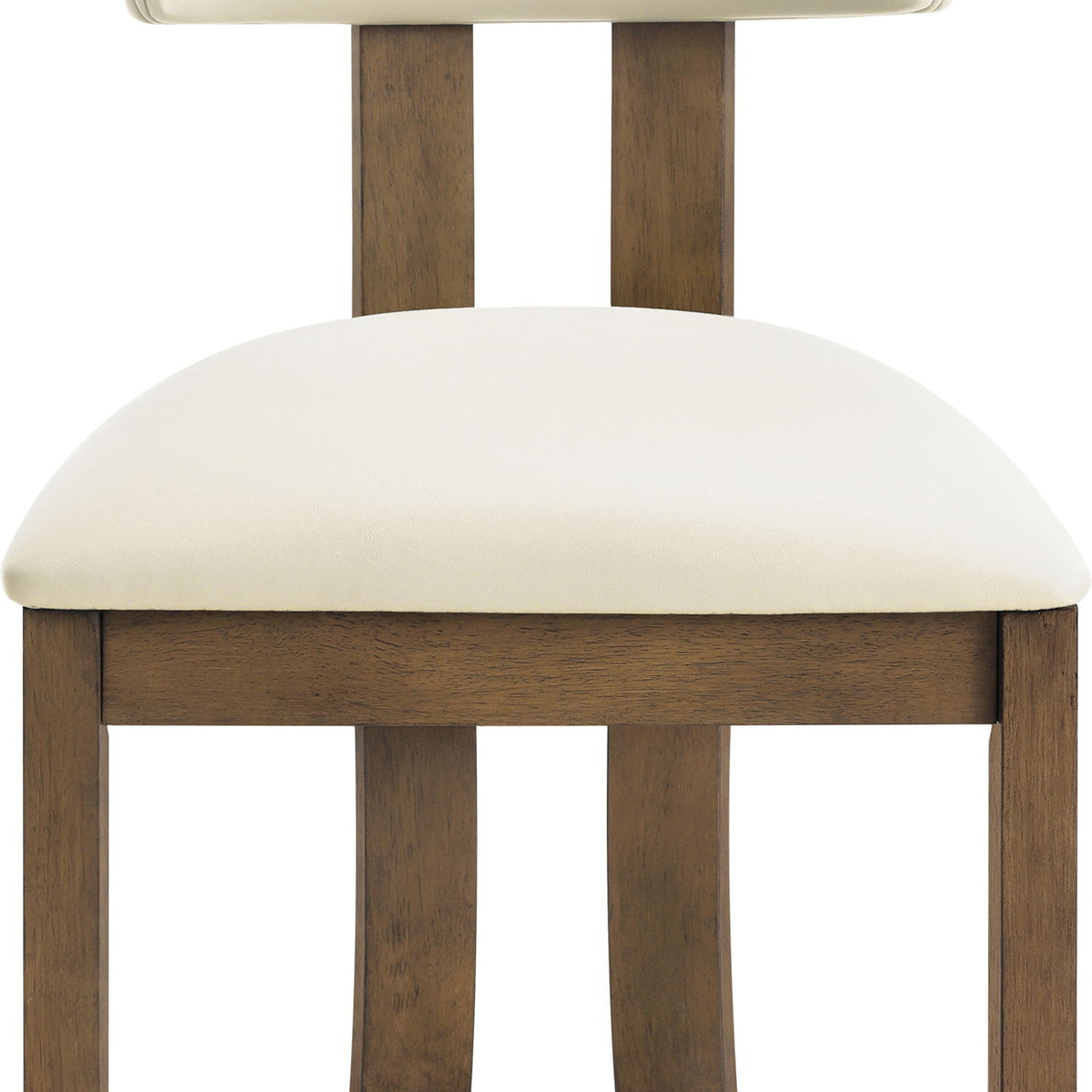 Lavrin - Vegan Leather Upholstered Dining Side Chair (Set of 2) - Walnut Base