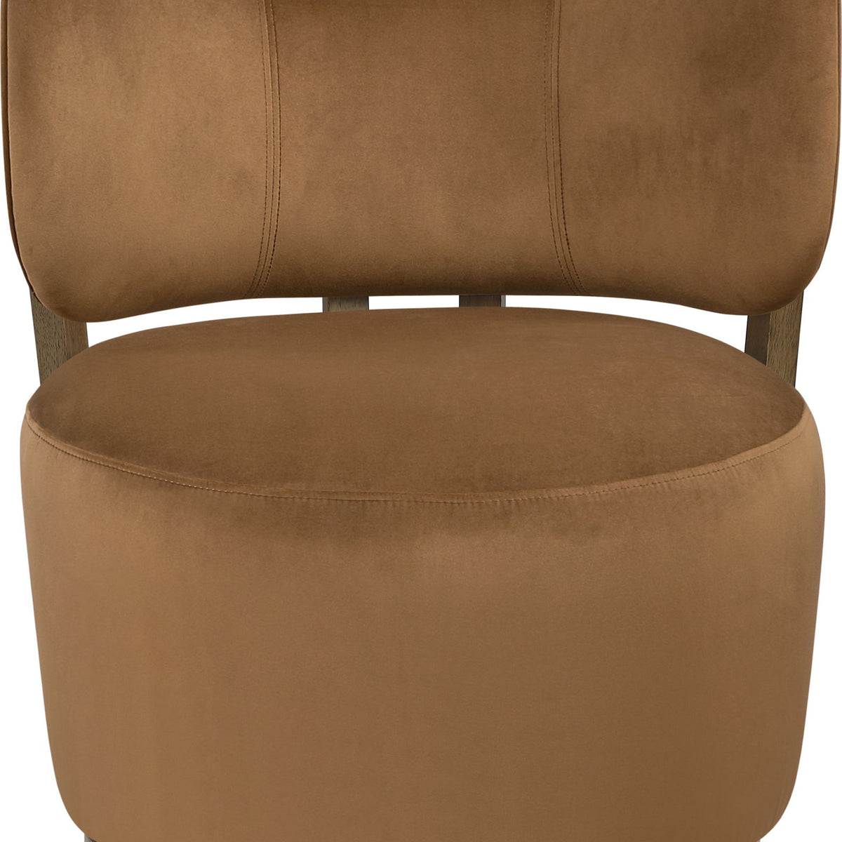 Elara - Velvet Upholstered Swivel Accent Chair - Stained Brown