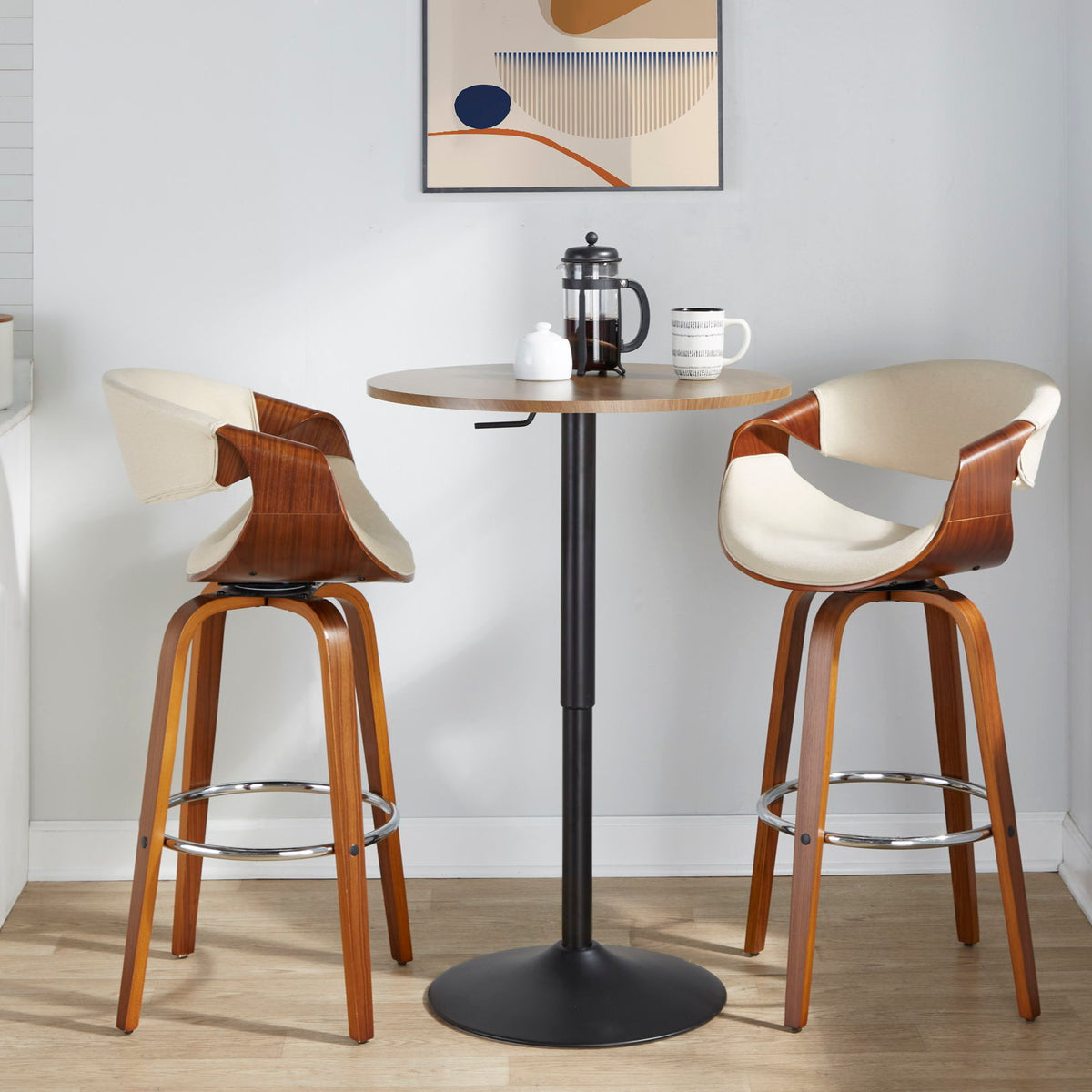 Elia - Contemporary Adjustable Bar Table