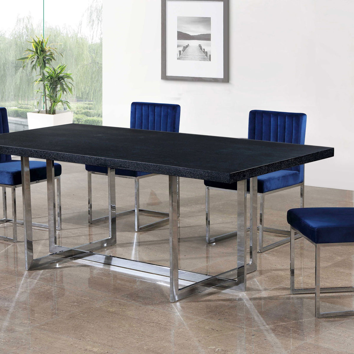 Giselle - Dining Chair with Chrome Base (Set of 2)