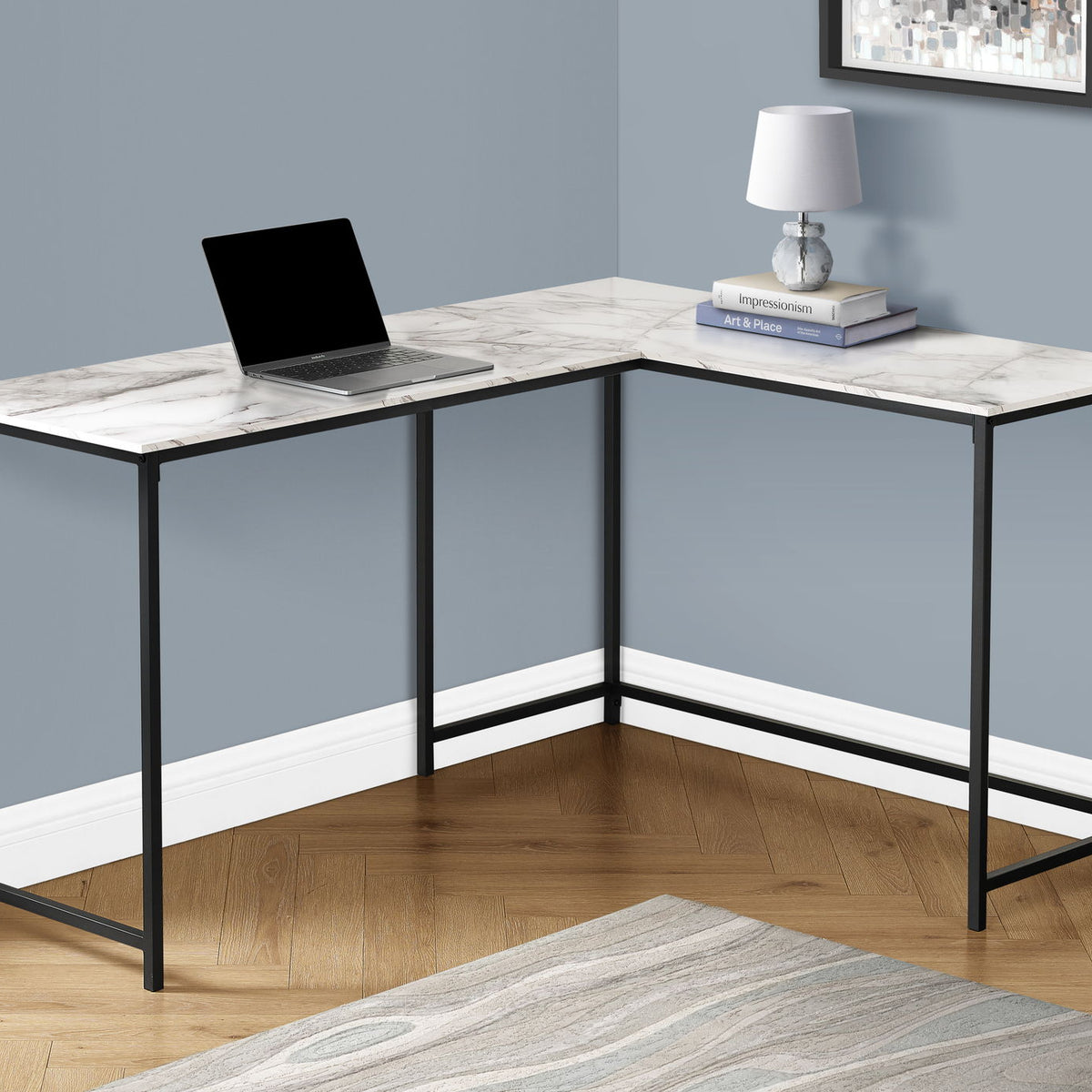 Computer Desk Home Office, Corner, L Shape, Laptop, Contemporary & Modern