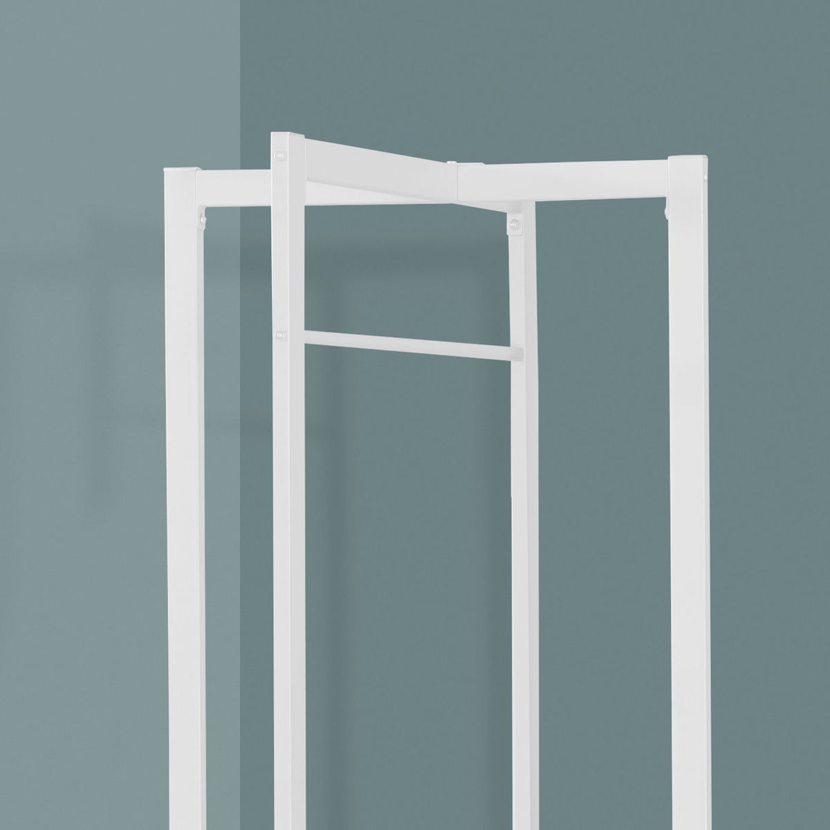 Coat Rack, Hall Tree, Free Standing, Hanging Bar, Entryway, For Contemporary & Modern - White