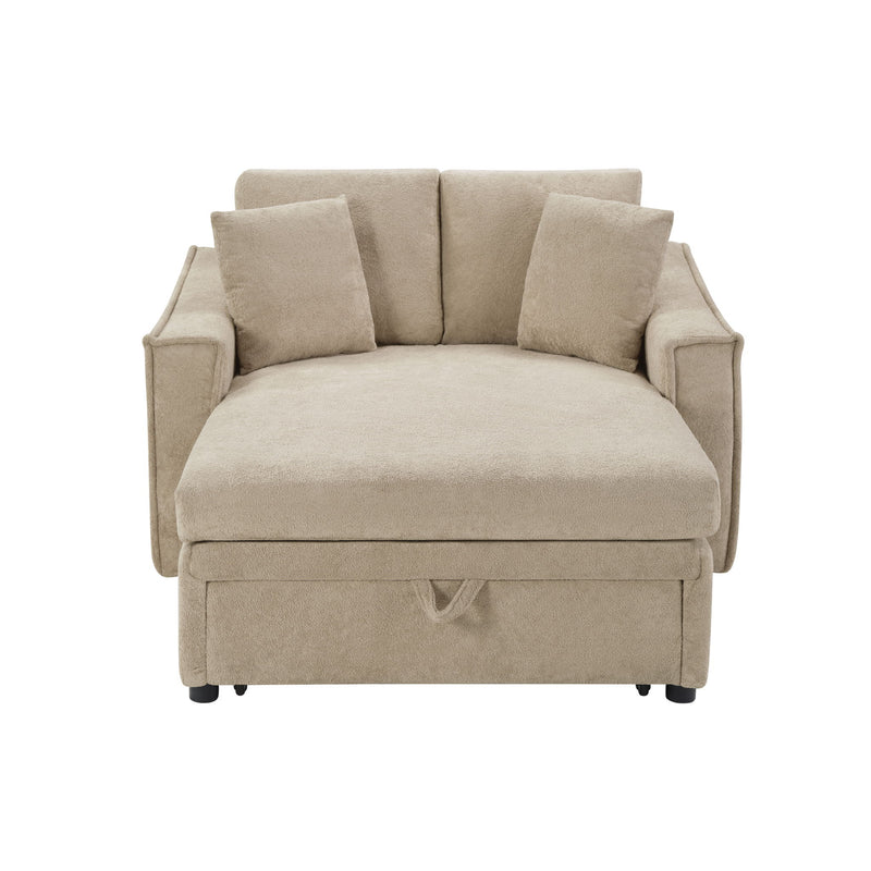 Modern Chaise Sofa With Hidden Storage For Living Room