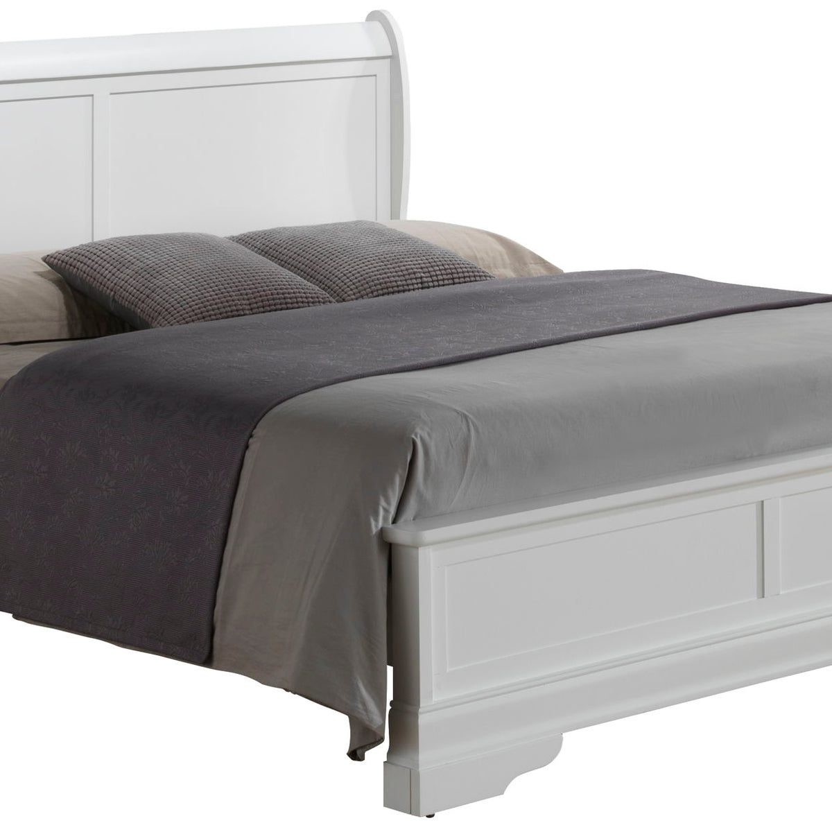 Sleigh Bed With Low Footboard