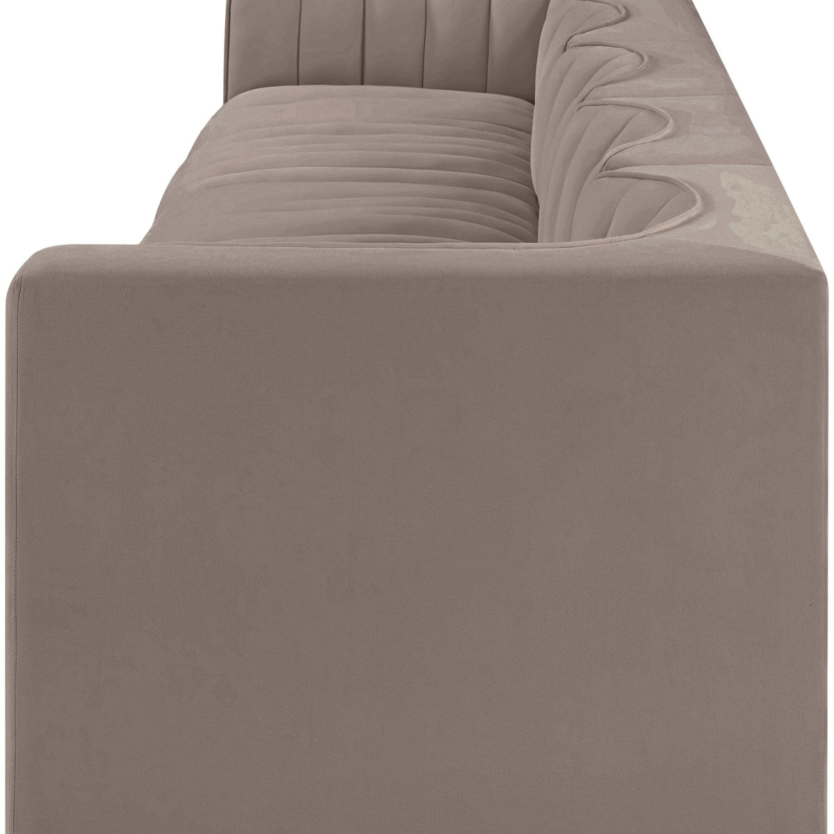Rummi - Velvet Performance Fabric Upholstered 5 Piece Modular Sofa