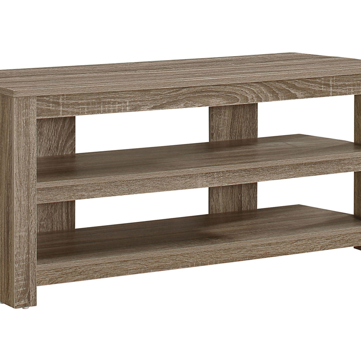 TV Stand, Console, Media Entertainment Center, 3 Storage Shelves